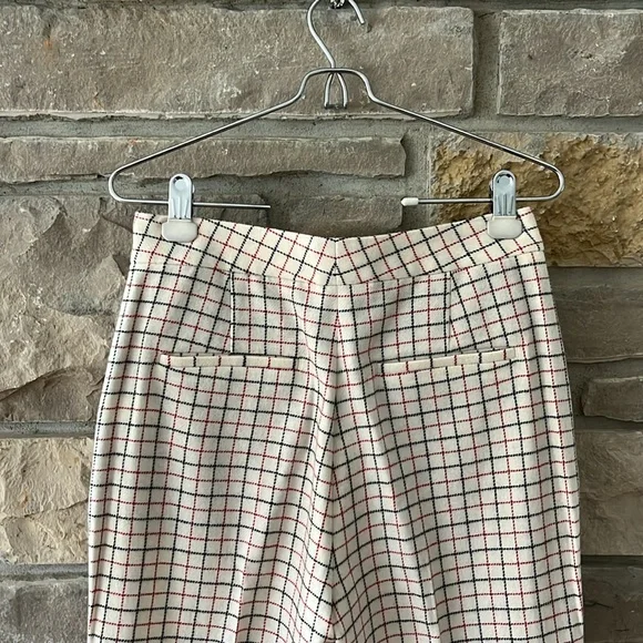 Rag & Bone Poppy High Waisted Pant in Ivory Check Size 4 - Picture 11 of 16